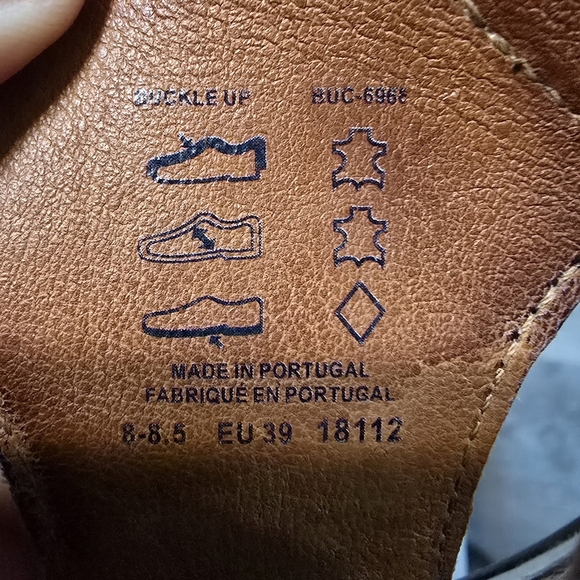 Taos Graphite Gray Buckle Up Wedge Sandal Leather EU 39 or US Women's 8 or 8.5 - Picture 9 of 9